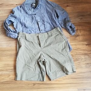 Light olive shorts